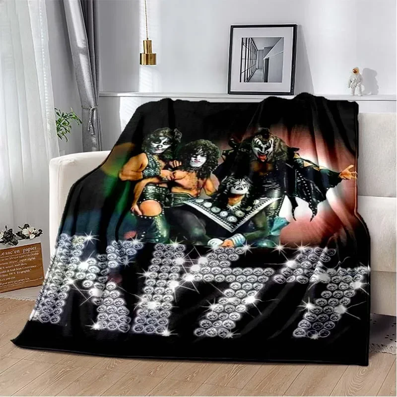 KISS Band Pattern Throw Blanke - Christmas Throw Blanket avaliação e preço