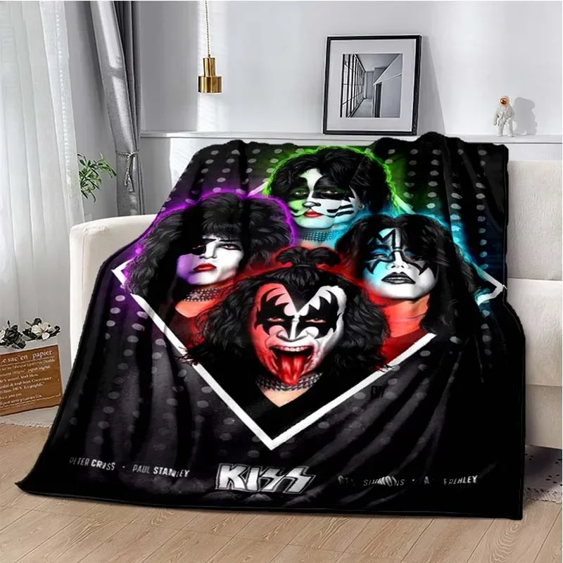 KISS Band Pattern Throw Blanke - Christmas Throw Blanket avaliação e preço