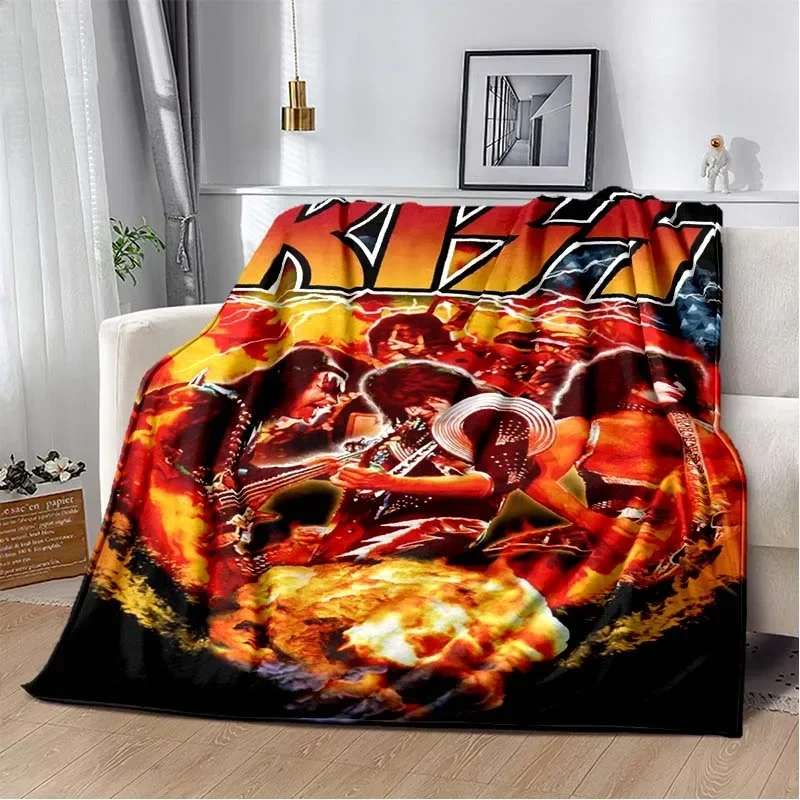 KISS Band Pattern Throw Blanke - Christmas Throw Blanket avaliação e preço