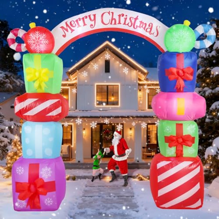 9FT Christmas Inflatables Deco - Christmas Lights Outdoor avaliação e preço