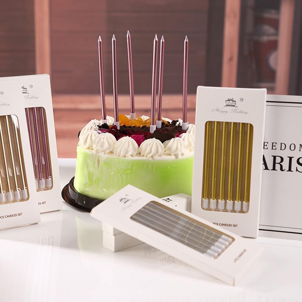 6/18pcs Metal Gold Silver Birt - Holiday Candle Set avaliação e preço
