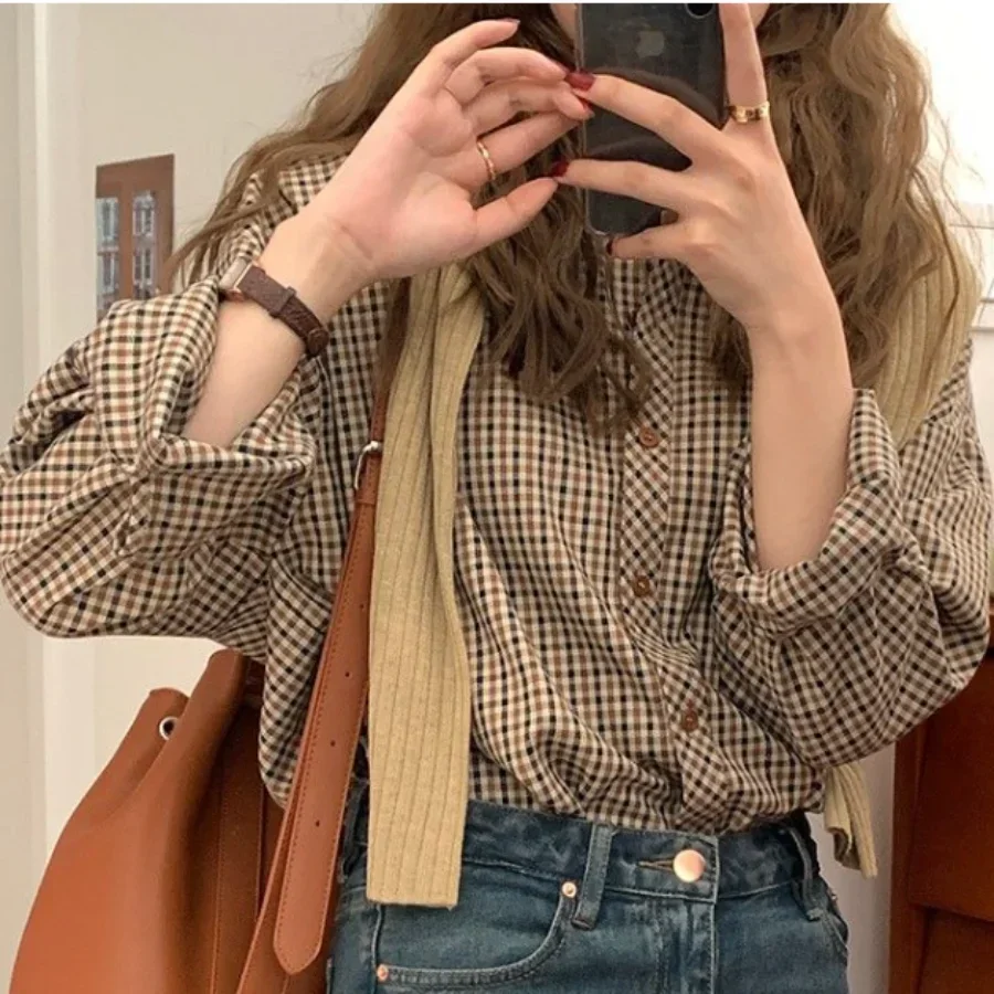 Plaid Shirt for Women's Autumn - Christmas Throw Blanket avaliação e preço