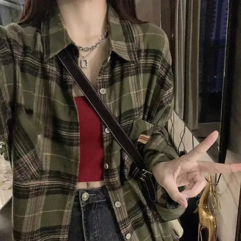 Plaid Shirt for Women's Autumn - Christmas Throw Blanket avaliação e preço