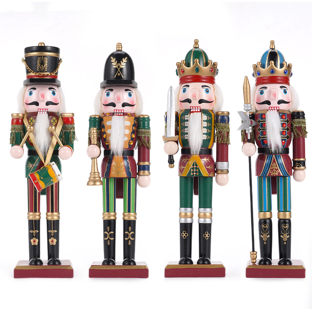30CM Wooden Nutcracker Christm - Nutcracker Figurine avaliação e preço