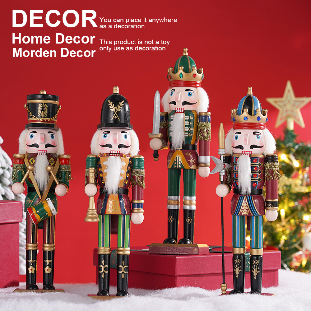 30CM Wooden Nutcracker Christm - Nutcracker Figurine avaliação e preço