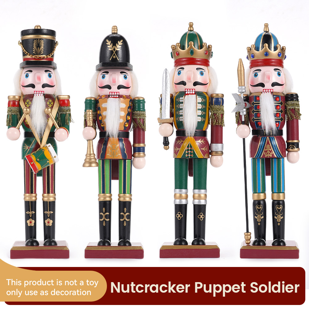 30CM Wooden Nutcracker Christm - Nutcracker Figurine avaliação e preço
