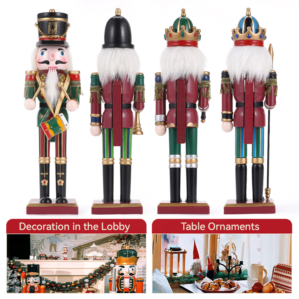 30CM Wooden Nutcracker Christm - Nutcracker Figurine avaliação e preço