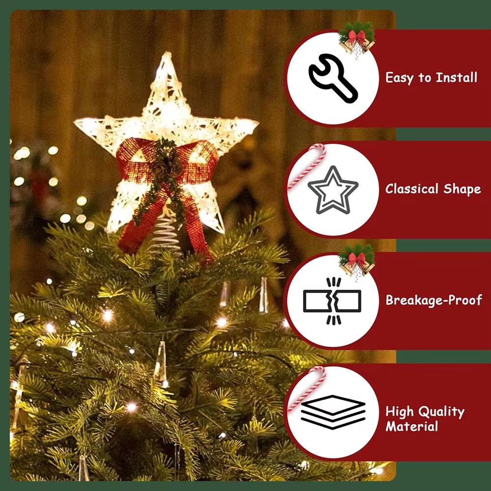 Christmas Tree LED Star Tree T - Star Tree Topper avaliação e preço