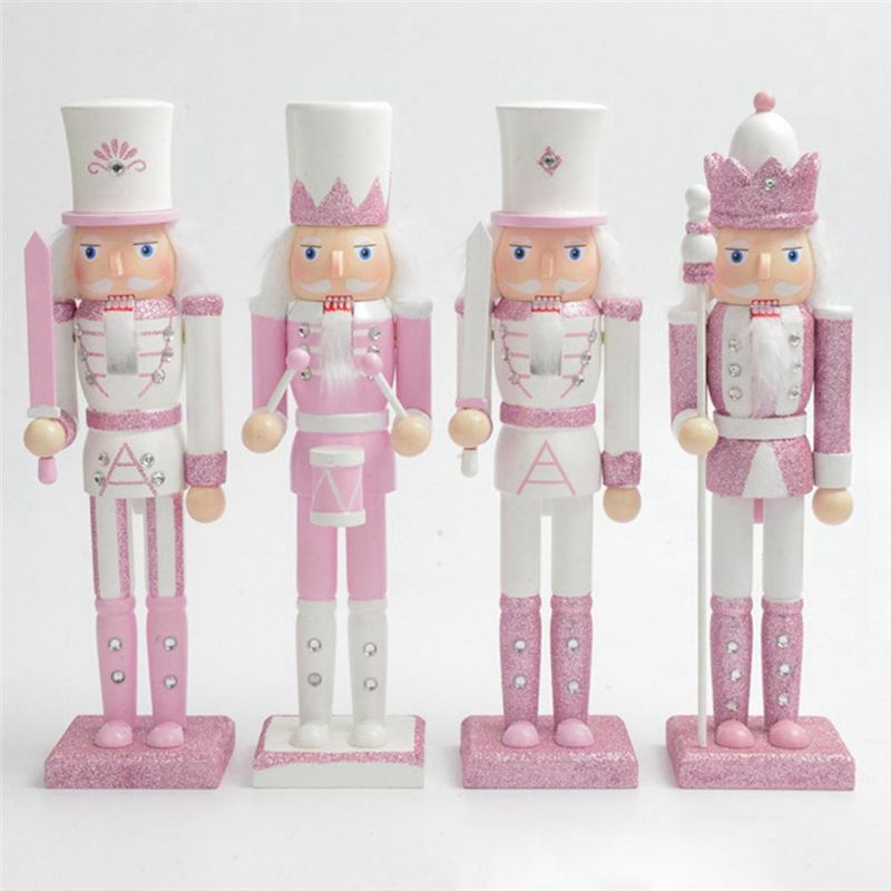 AT16 30cm Pink Wooden Nutcrack - Nutcracker Figurine avaliação e preço