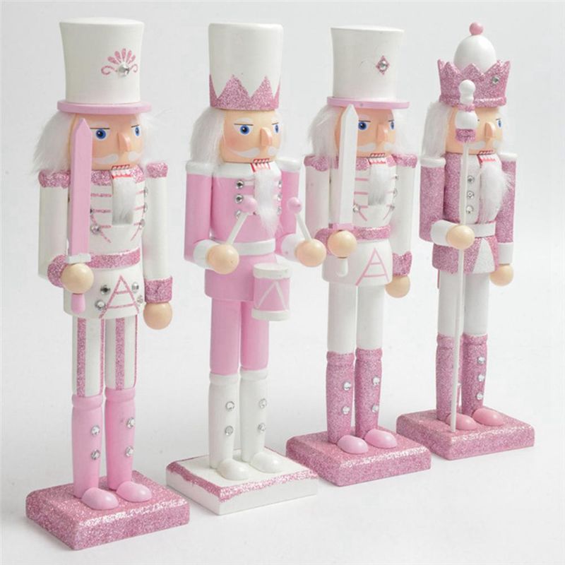 AT16 30cm Pink Wooden Nutcrack - Nutcracker Figurine avaliação e preço