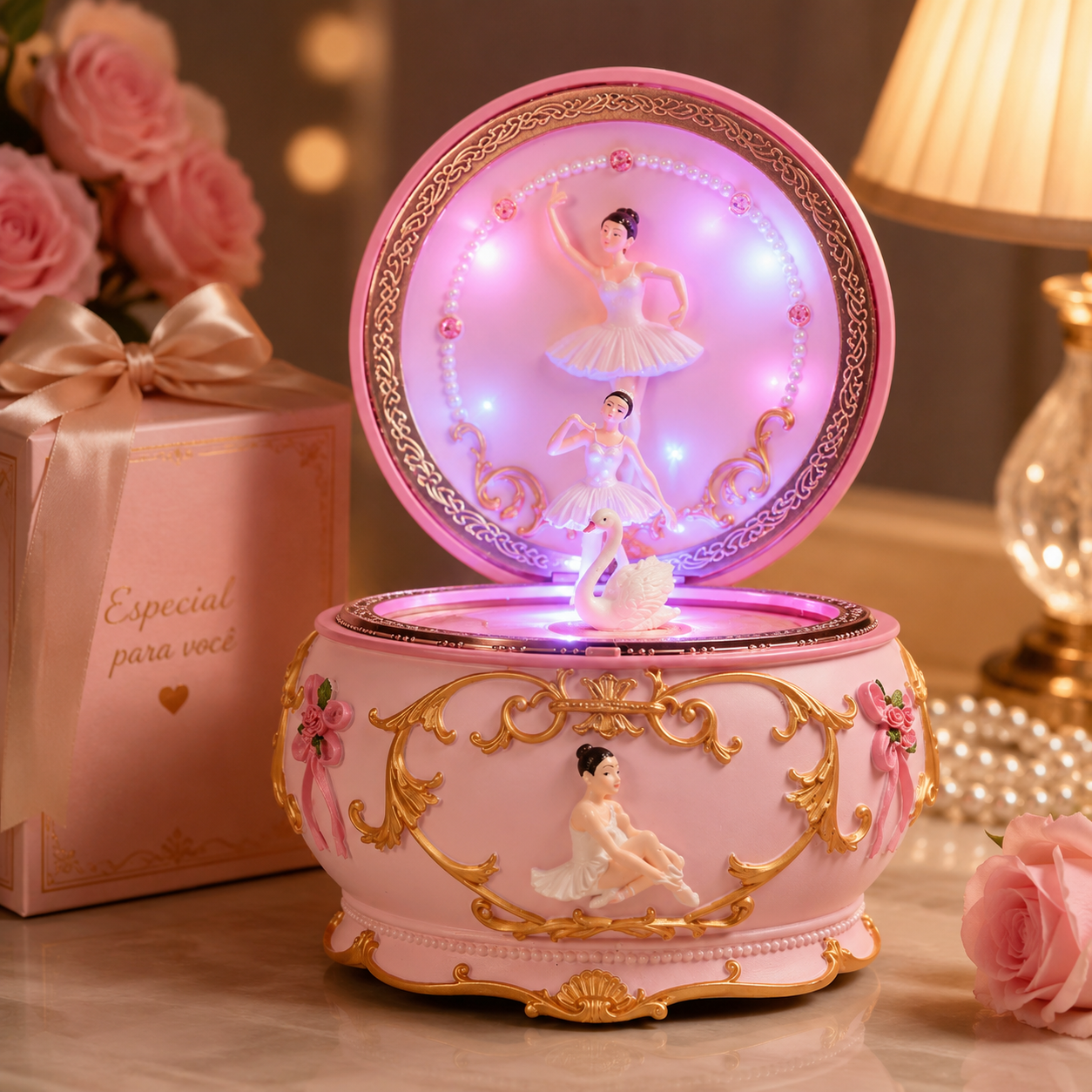LED Rotating Ballerina Music B - Snow Globe Musical avaliação e preço
