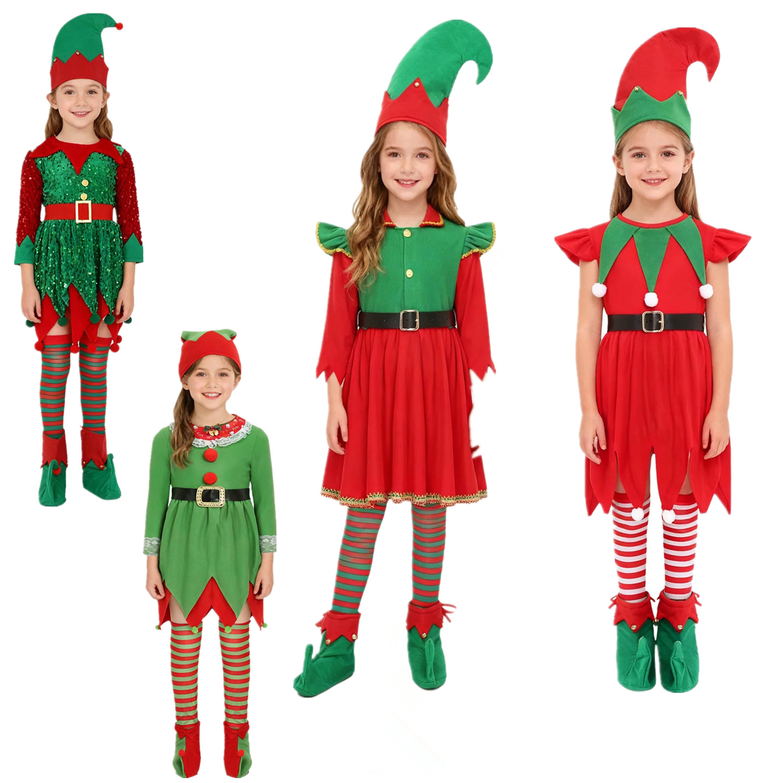 Elf Girl Christmas Costume San - Elf Costume Christmas avaliação e preço