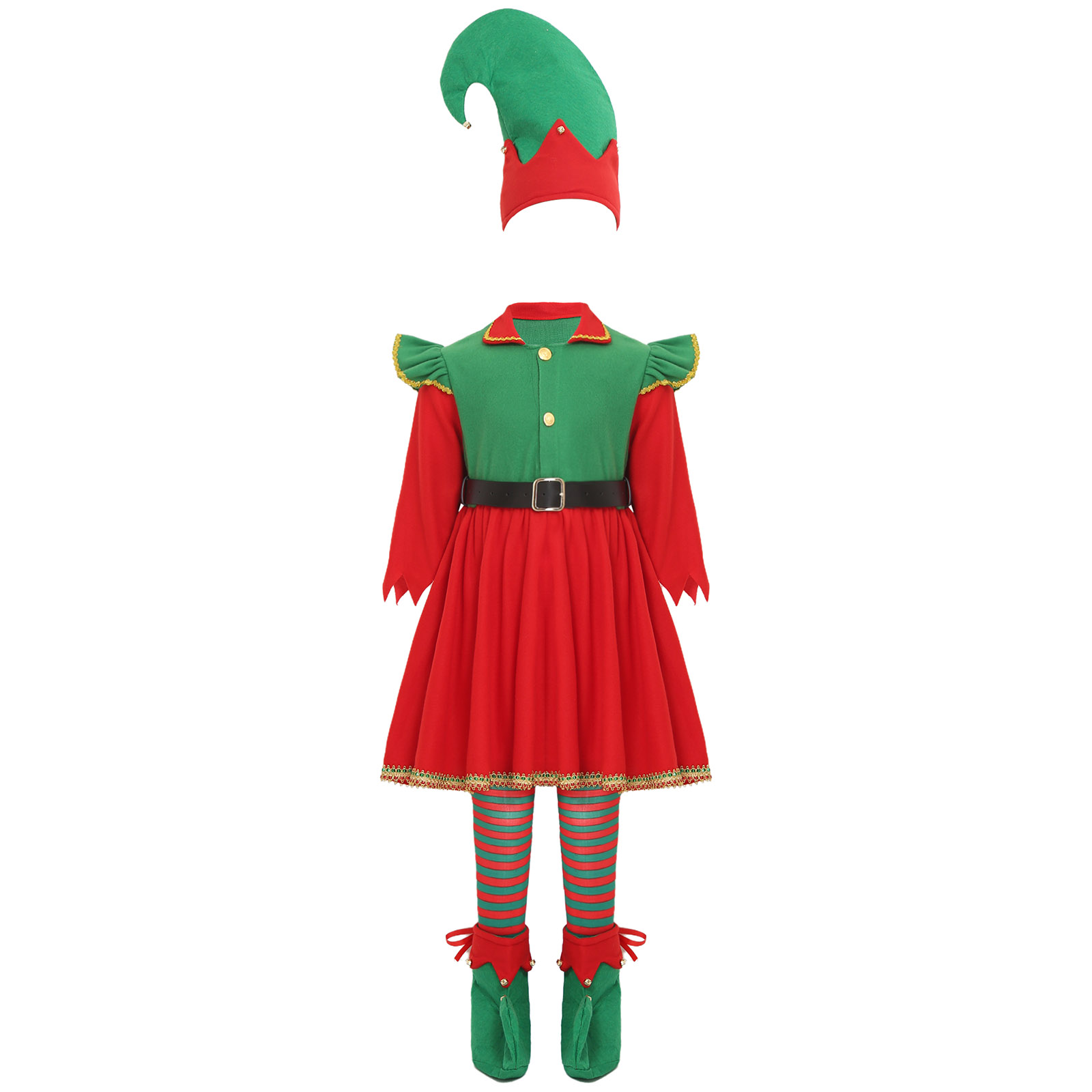 Elf Girl Christmas Costume San - Elf Costume Christmas avaliação e preço