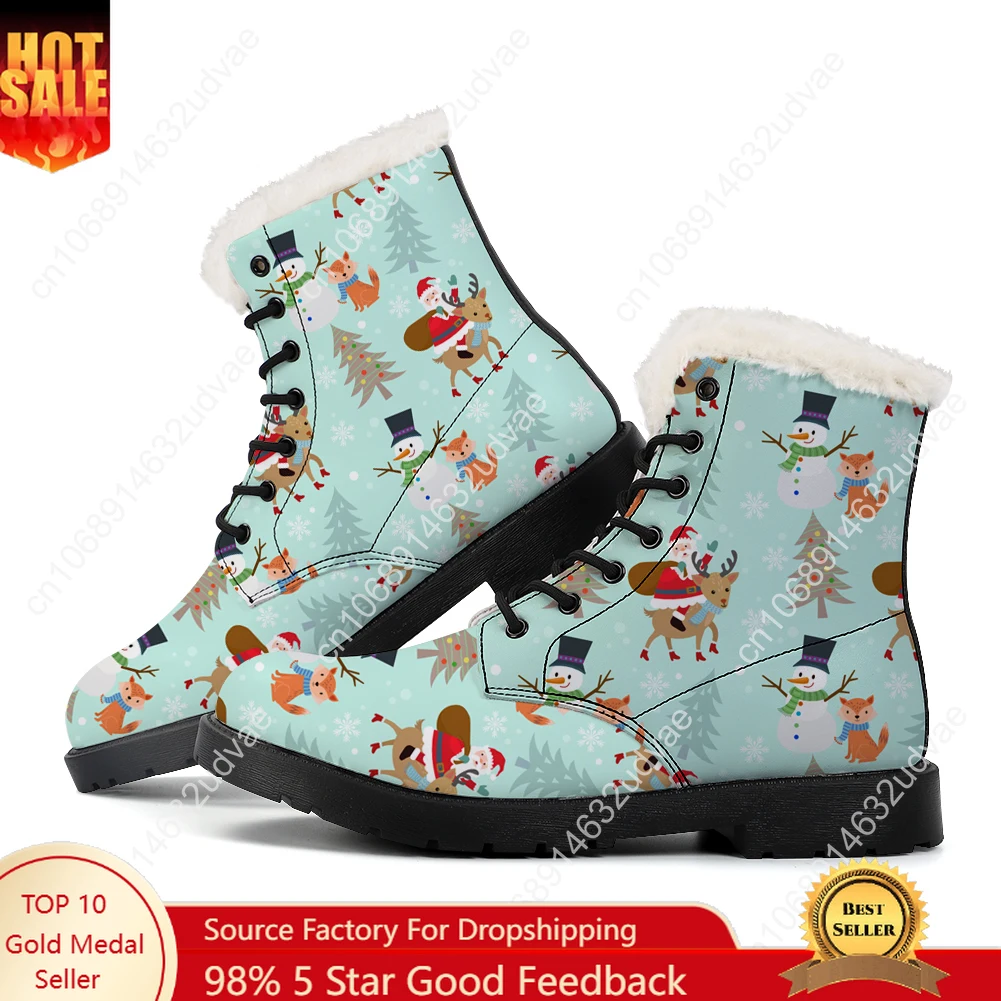 Christmas Plush Boots Mens Wom - Christmas Lights Outdoor avaliação e preço
