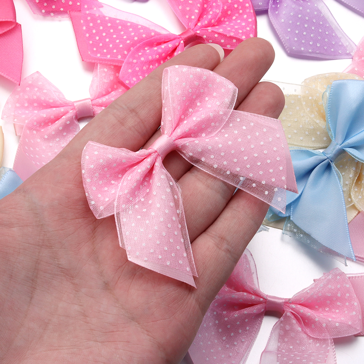 10Pcs/lot Satin Ribbon Bows Pr - Ribbon Bow Gift avaliação e preço