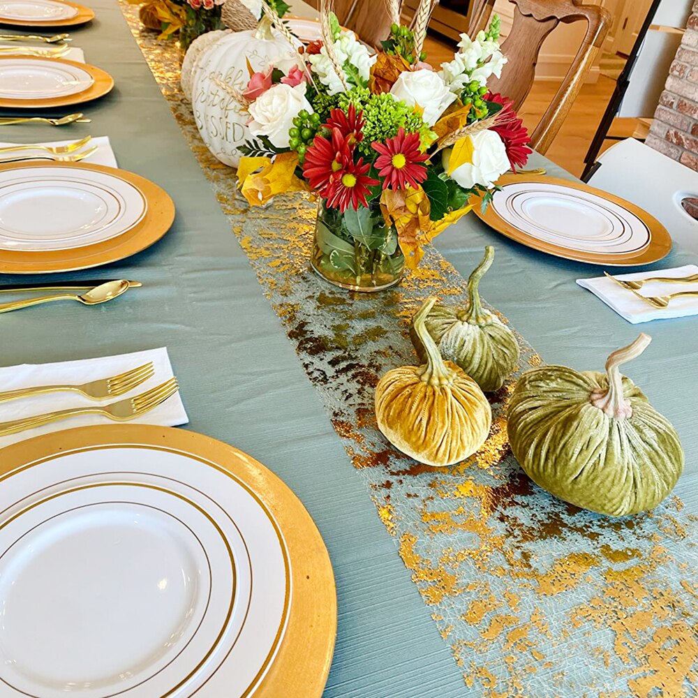 Sparkle Metallic Gold Thin Tab - Christmas Table Runner avaliação e preço