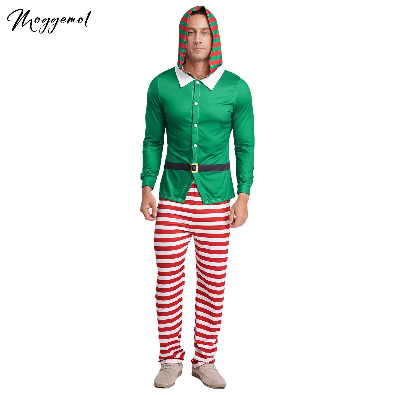 Mens Christmas Elf Pajamas Par - Elf Costume Christmas avaliação e preço