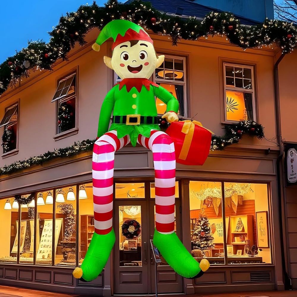 8FT Christmas Inflatables Sitt - Christmas Lights Outdoor avaliação e preço