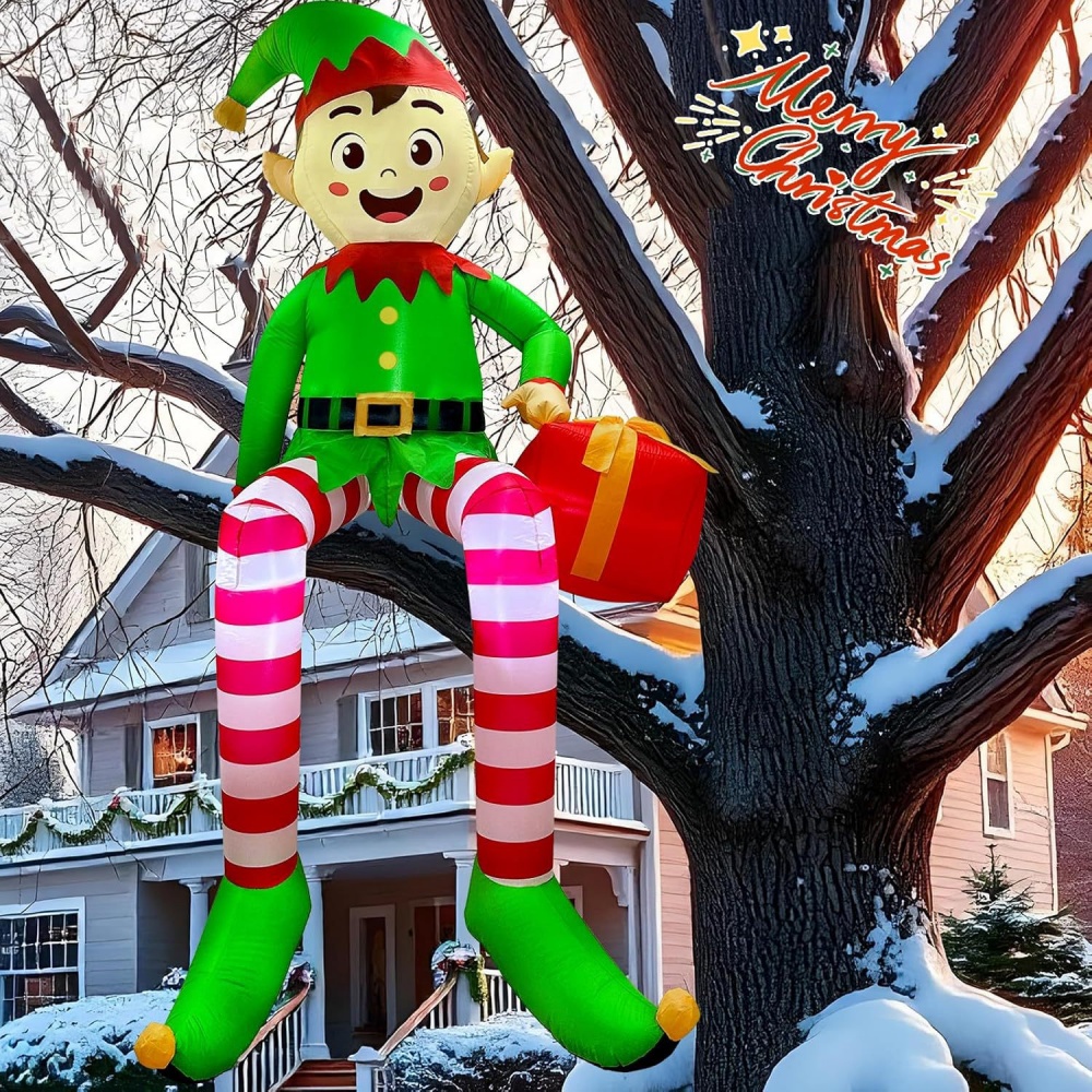 8FT Christmas Inflatables Sitt - Christmas Lights Outdoor avaliação e preço