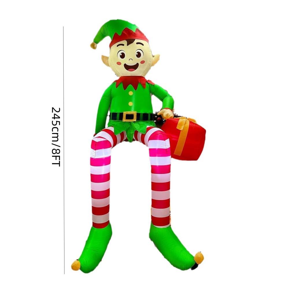 8FT Christmas Inflatables Sitt - Christmas Lights Outdoor avaliação e preço