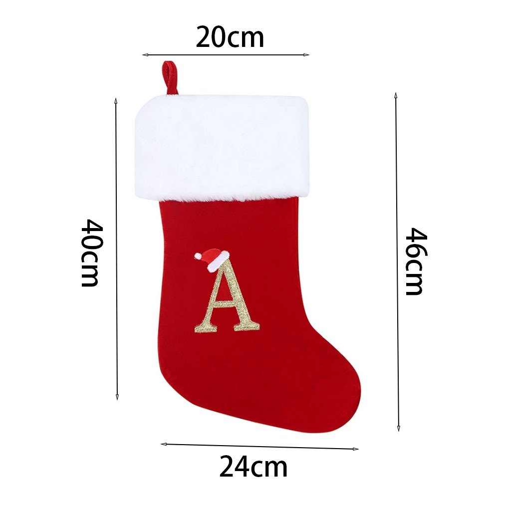 New Creative Alphabet Christma - Christmas Stocking Hanging avaliação e preço