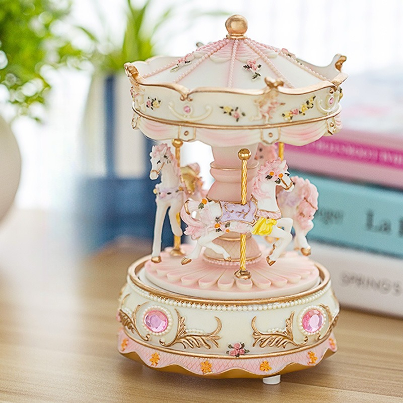Handmade Resin Carousel Music  - Snow Globe Musical avaliação e preço