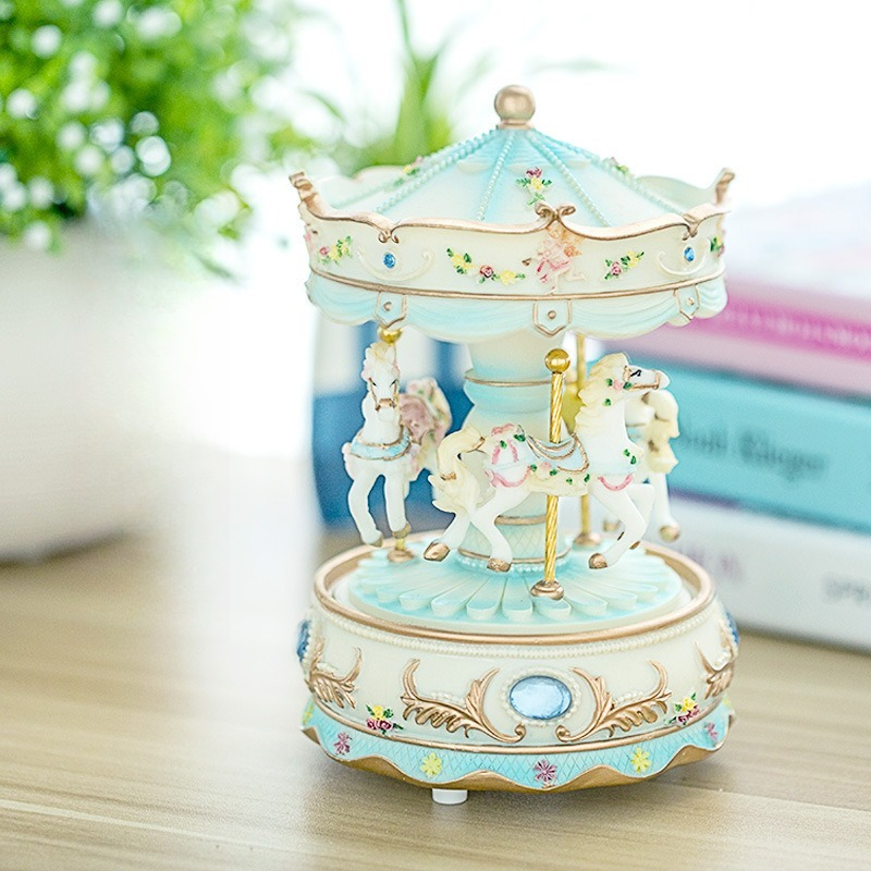 Handmade Resin Carousel Music  - Snow Globe Musical avaliação e preço