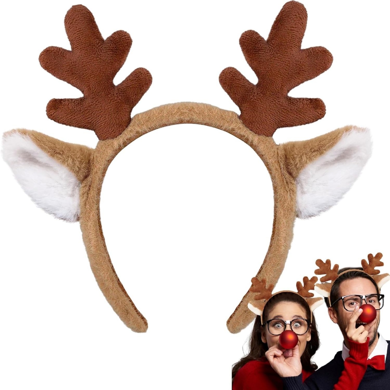 1PC Christmas Reindeer Antlers - Reindeer Antlers Headband avaliação e preço