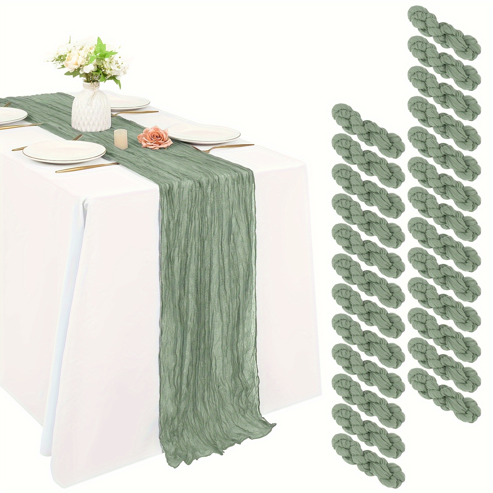 Of 25 Black Cheesecloth Table  - Christmas Table Runner avaliação e preço