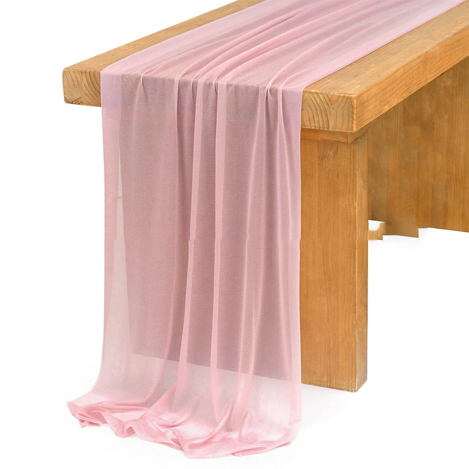 Chiffon White Table Runner Tab - Christmas Table Runner avaliação e preço