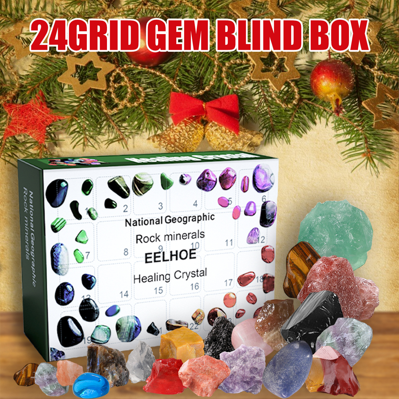24 Day Stone Advent Calendar R - Advent Calendar Gift avaliação e preço