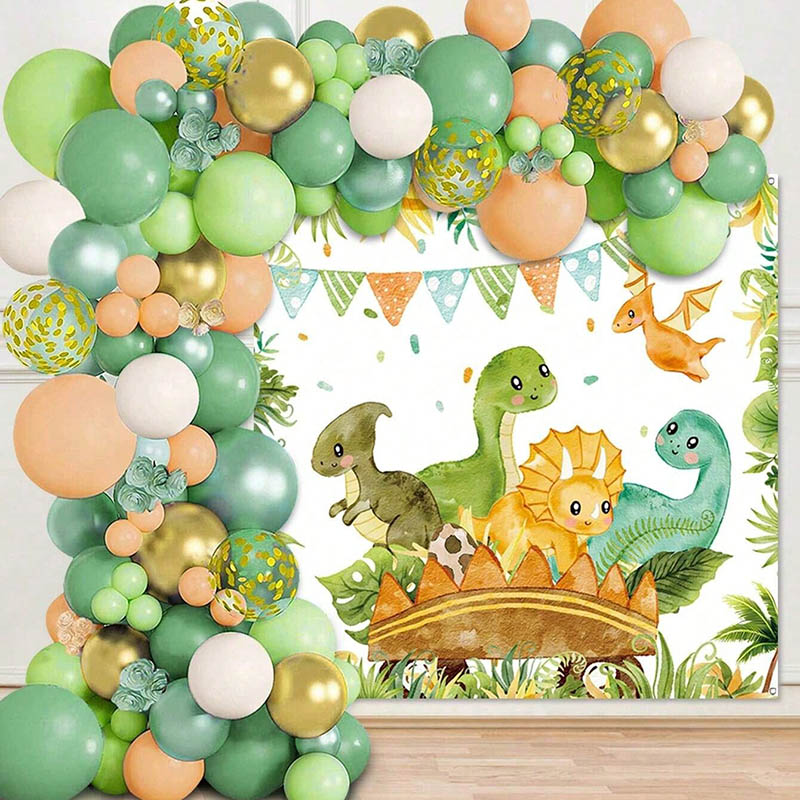 Dinosaur Balloon Set Arch for  - Tinsel Garland Decoration avaliação e preço