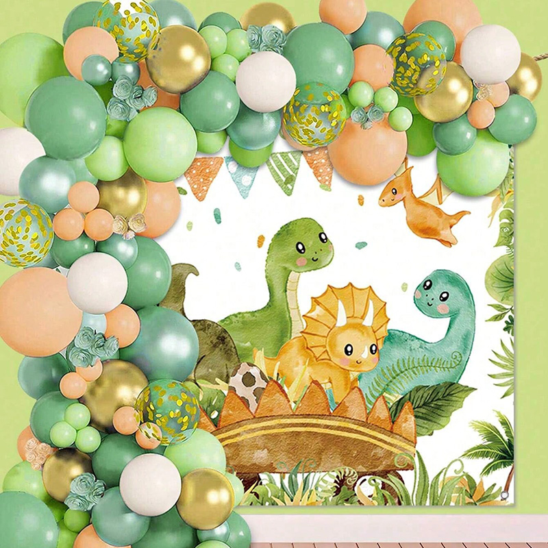 Dinosaur Balloon Set Arch for  - Tinsel Garland Decoration avaliação e preço