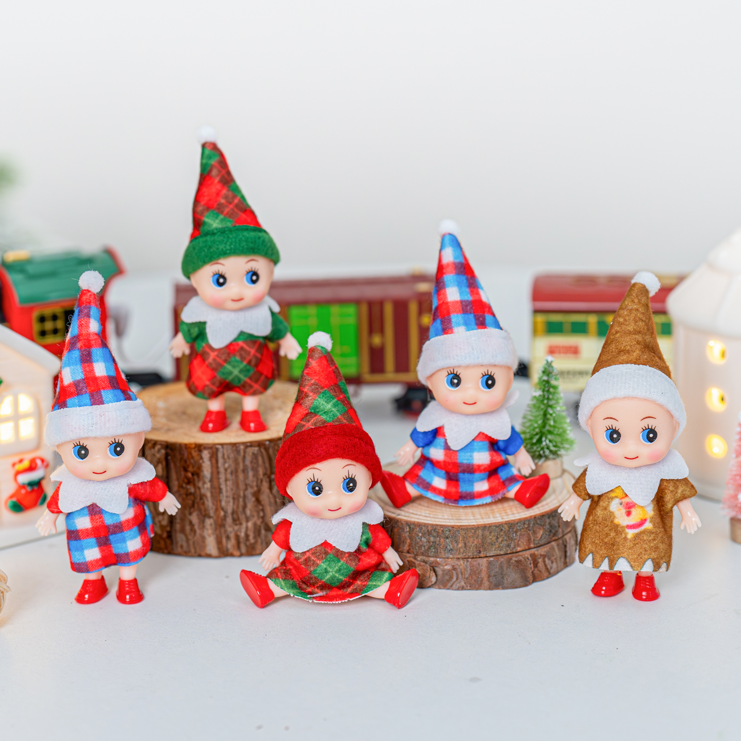 4/5/6 Pcs Mini Baby Elf Christ - Christmas Throw Blanket avaliação e preço