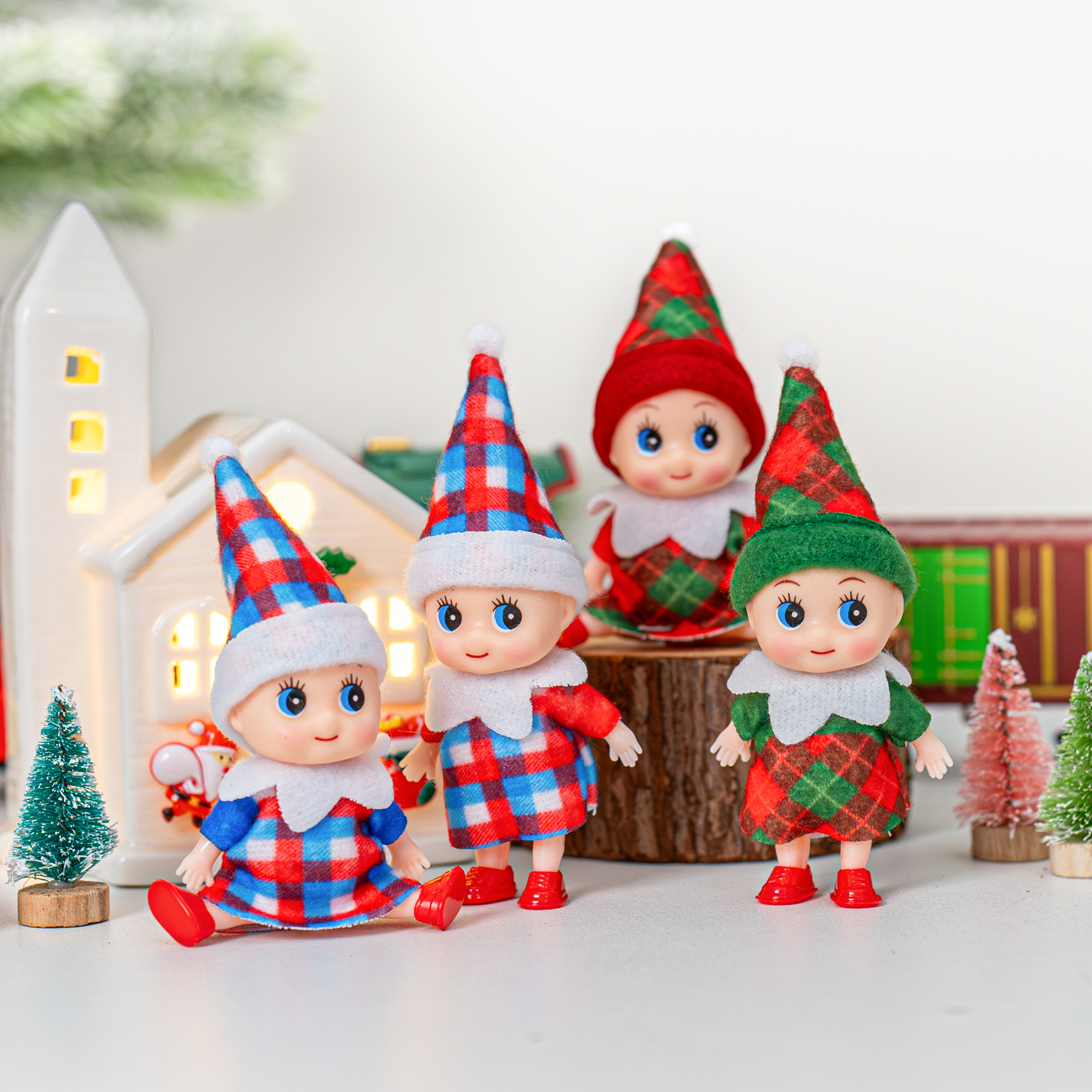4/5/6 Pcs Mini Baby Elf Christ - Christmas Throw Blanket avaliação e preço