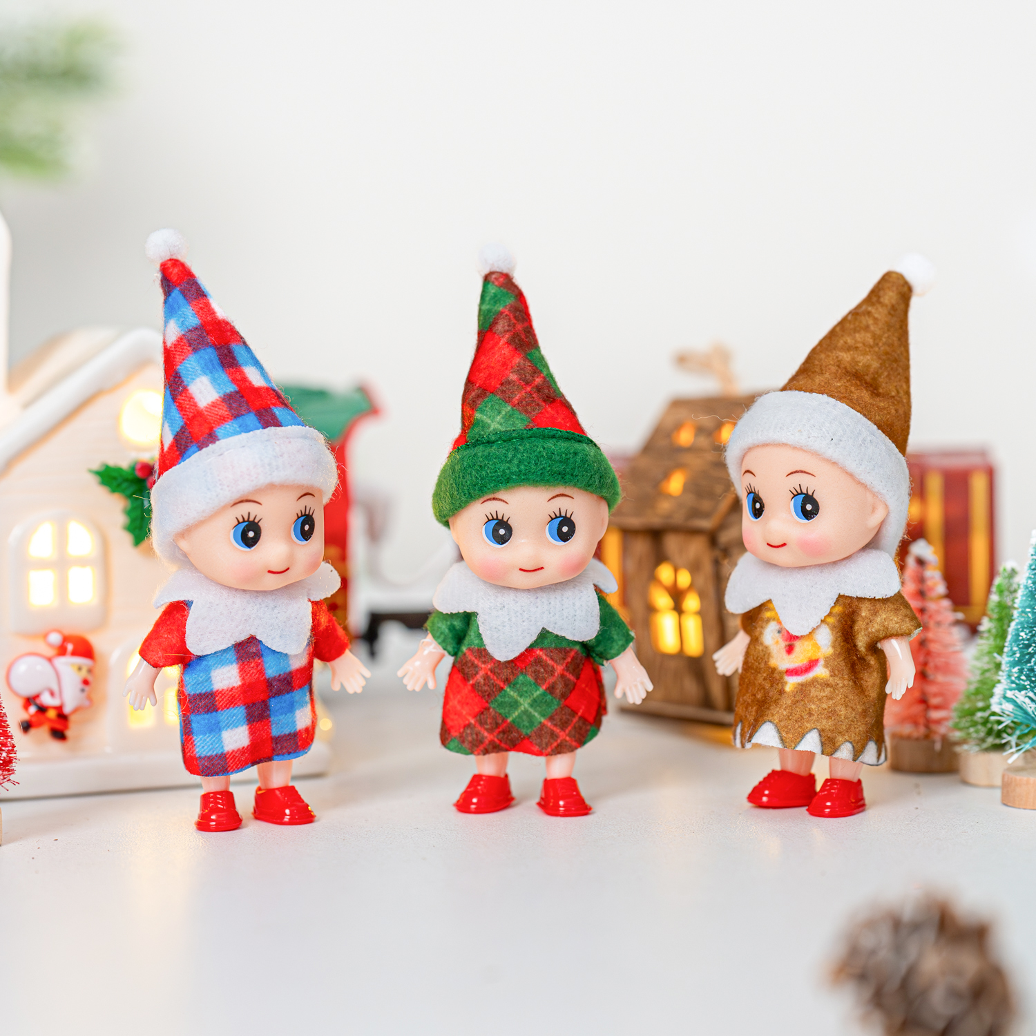 4/5/6 Pcs Mini Baby Elf Christ - Christmas Throw Blanket avaliação e preço