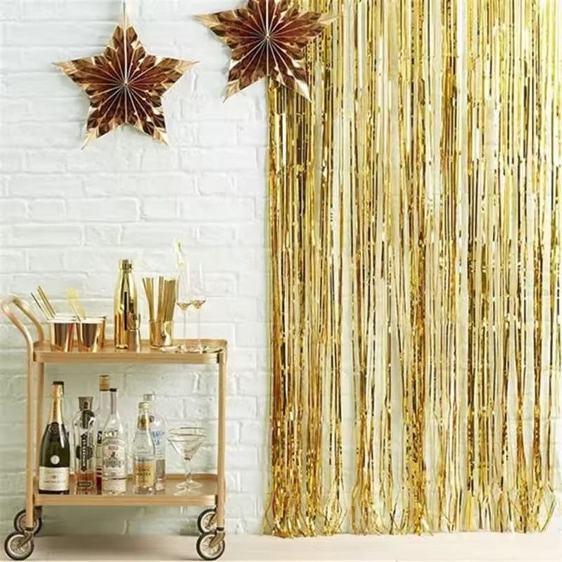 1/2/3Pack Glitter Party Backdr - Tinsel Garland Decoration avaliação e preço