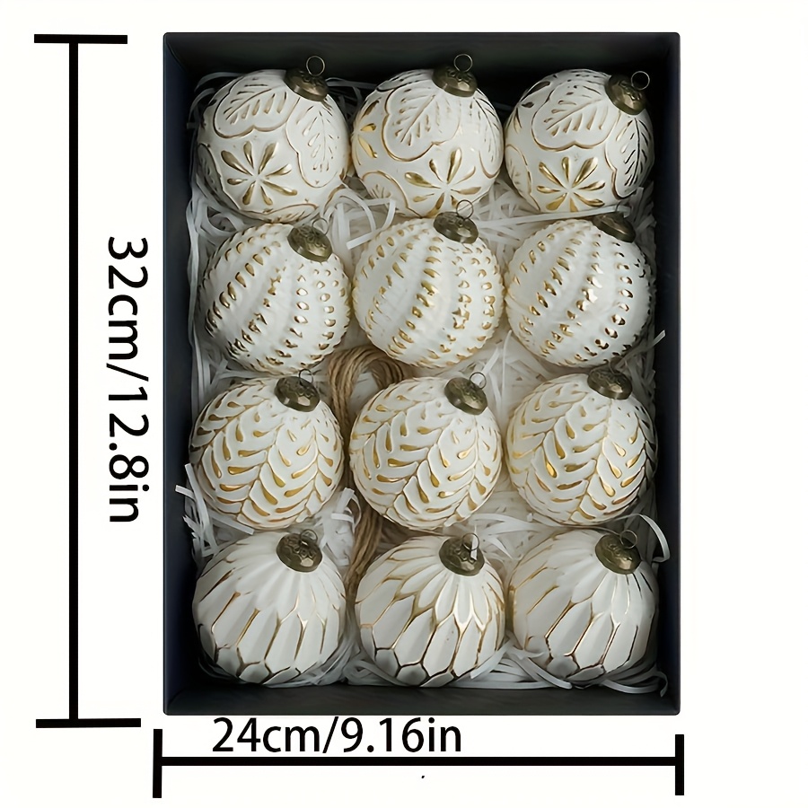 12PC 8cm Antique Plastic Chris - Ornament Ball Set avaliação e preço