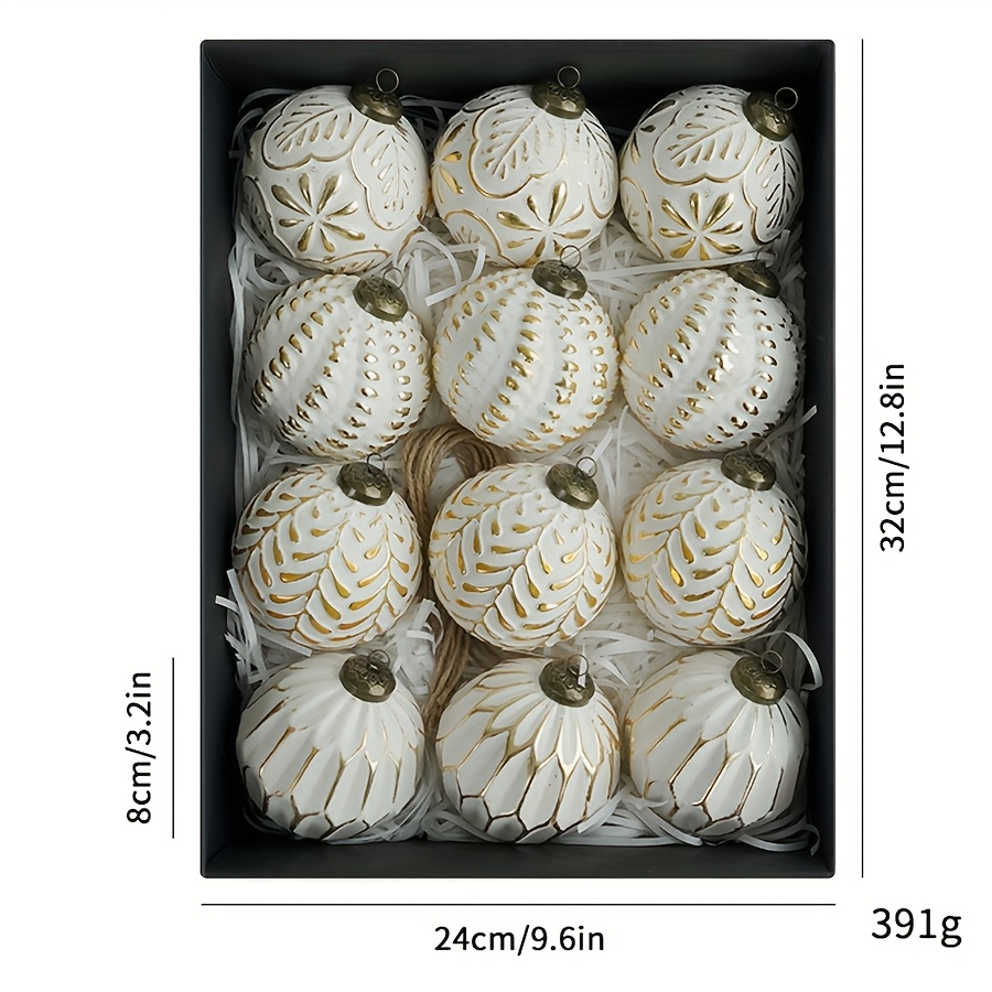 12PC 8cm Antique Plastic Chris - Ornament Ball Set avaliação e preço
