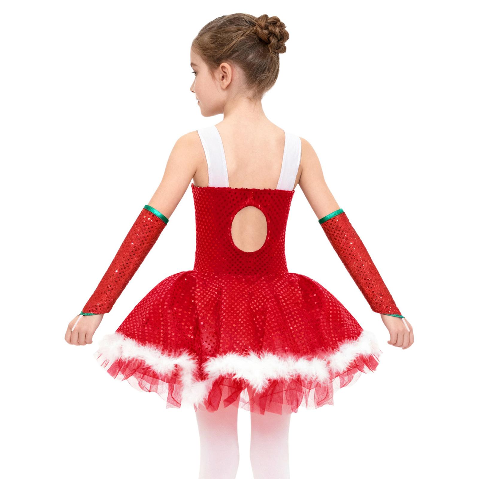 Kids Girls Christmas Figure Sk - Elf Costume Christmas avaliação e preço