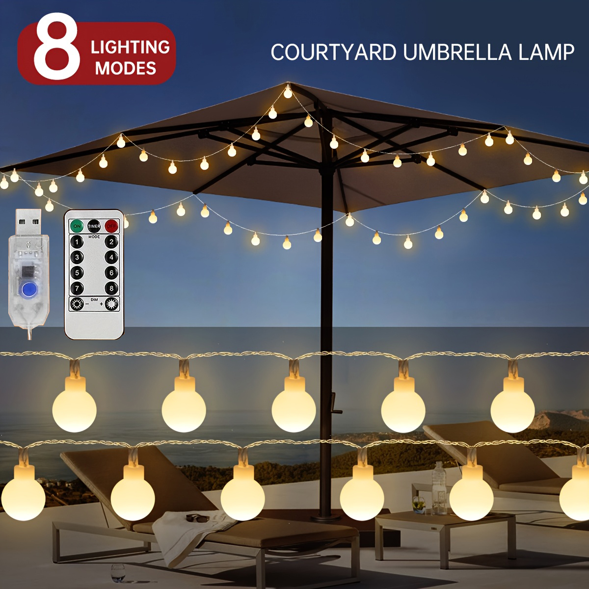 USB LED Ball String Lights 6M  - Led Fairy String Lights avaliação e preço