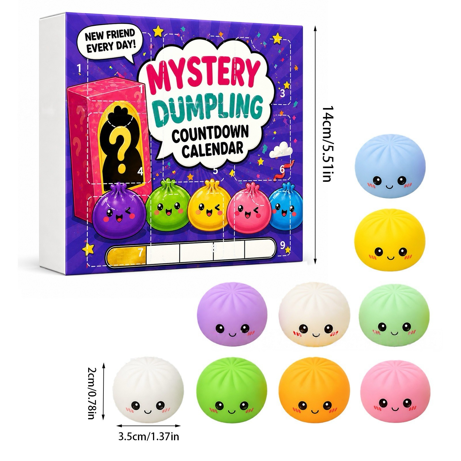 Kawaii Squishy Dumpling Advent - Advent Calendar Gift avaliação e preço