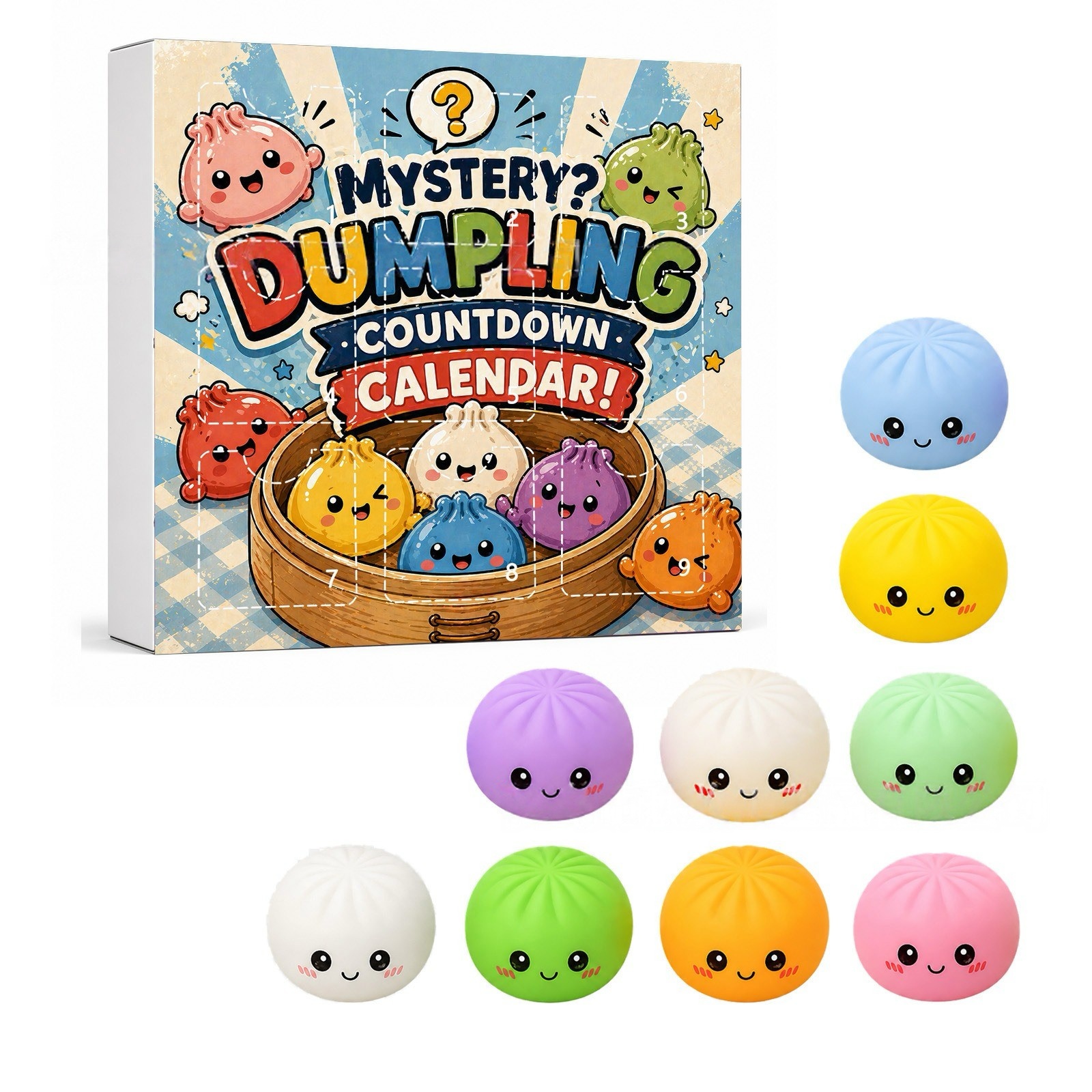Kawaii Squishy Dumpling Advent - Advent Calendar Gift avaliação e preço