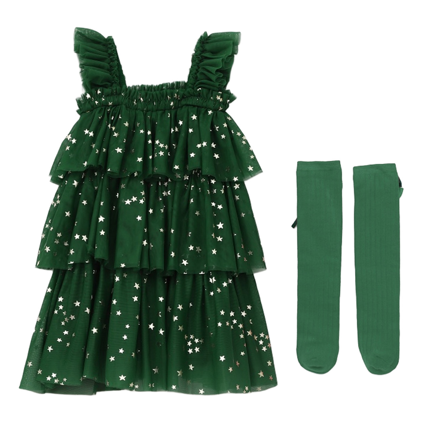 Toddler Girls Christmas Tree E - Elf Costume Christmas avaliação e preço