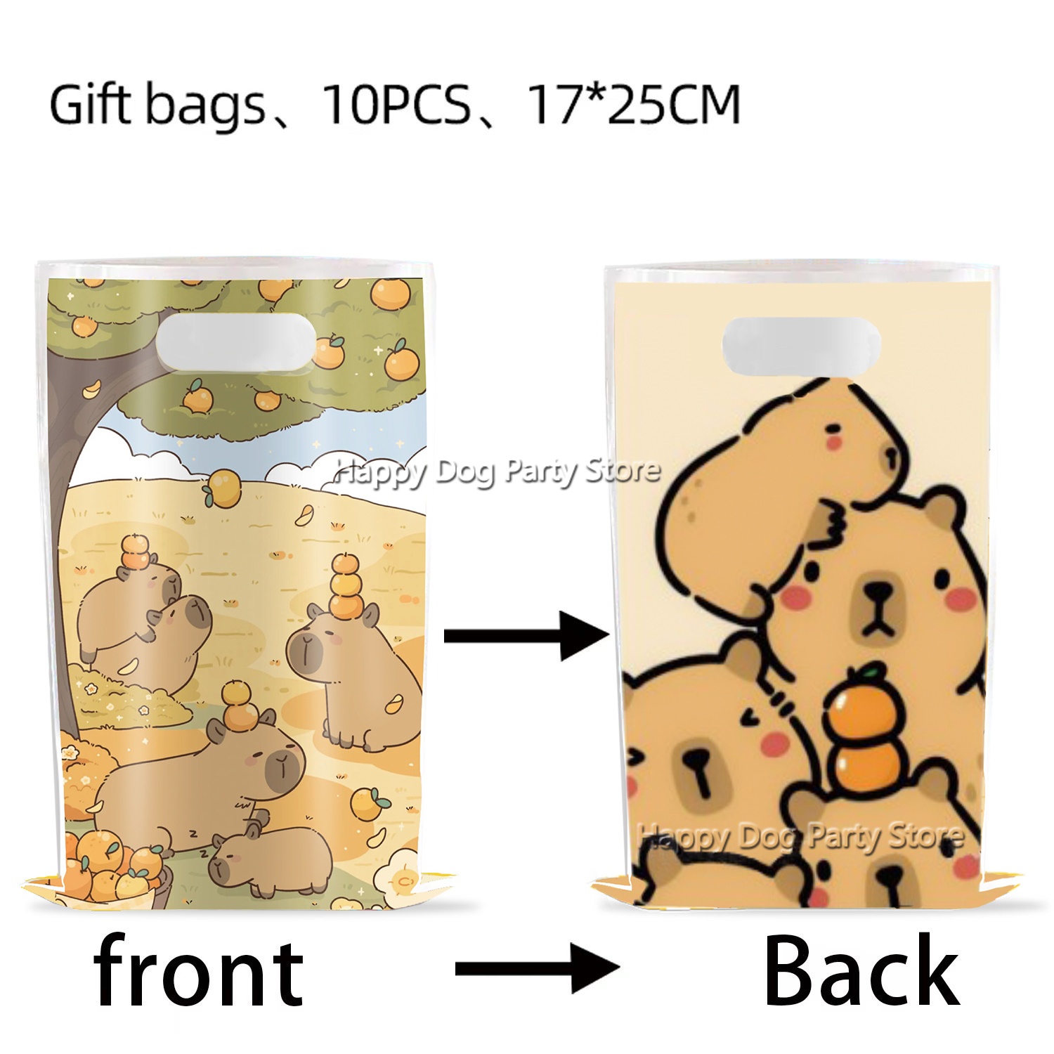 Cartoon Capybara Party Supplie - Gift Box Wrap Set avaliação e preço