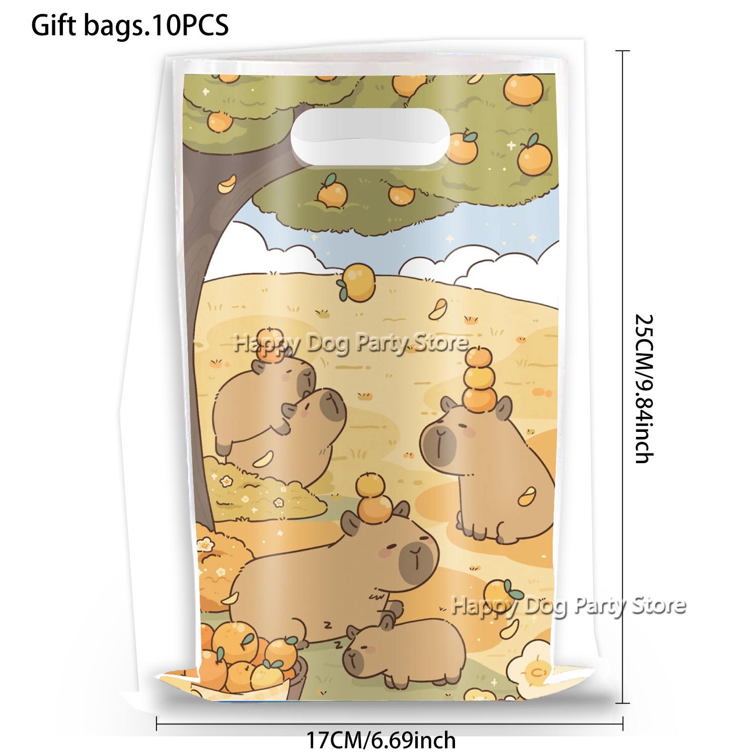 Cartoon Capybara Party Supplie - Gift Box Wrap Set avaliação e preço