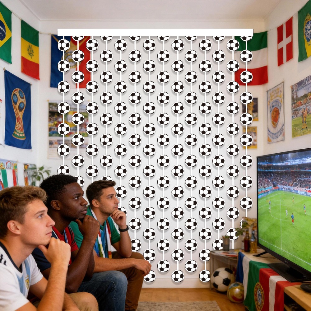 Soccer Football Theme Rain Cur - Tinsel Garland Decoration avaliação e preço