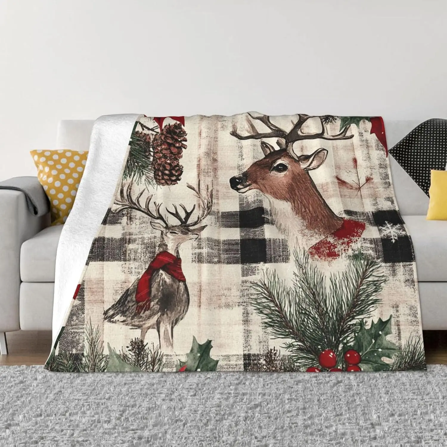 Throw Blanket for Couch UltraS - Christmas Throw Blanket avaliação e preço