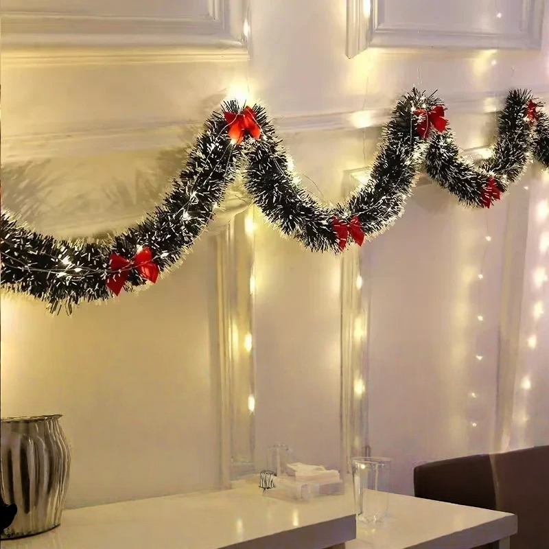 LED Christmas Tinsel Garland A - Tinsel Garland Decoration avaliação e preço