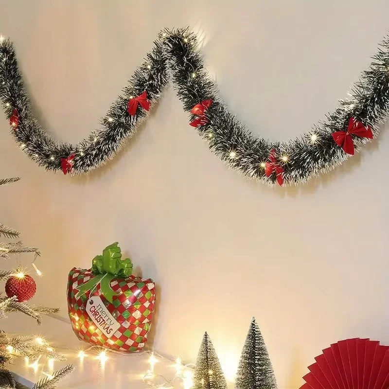 LED Christmas Tinsel Garland A - Tinsel Garland Decoration avaliação e preço